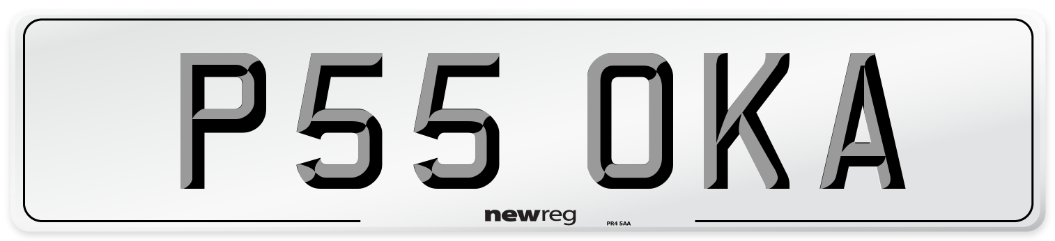 P55 OKA Number Plate from New Reg